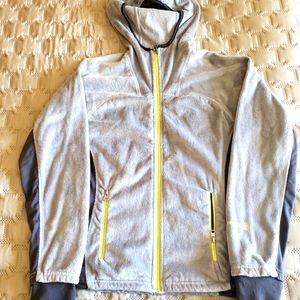 Free country women's mountain fleece full zip hood, sz M